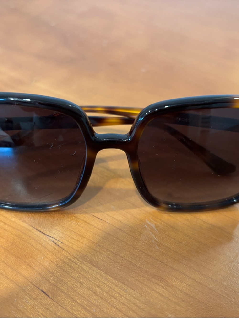 KREWE Tortoiseshell Square Sunglasses with Black Lenses - Picture 5 of 5
